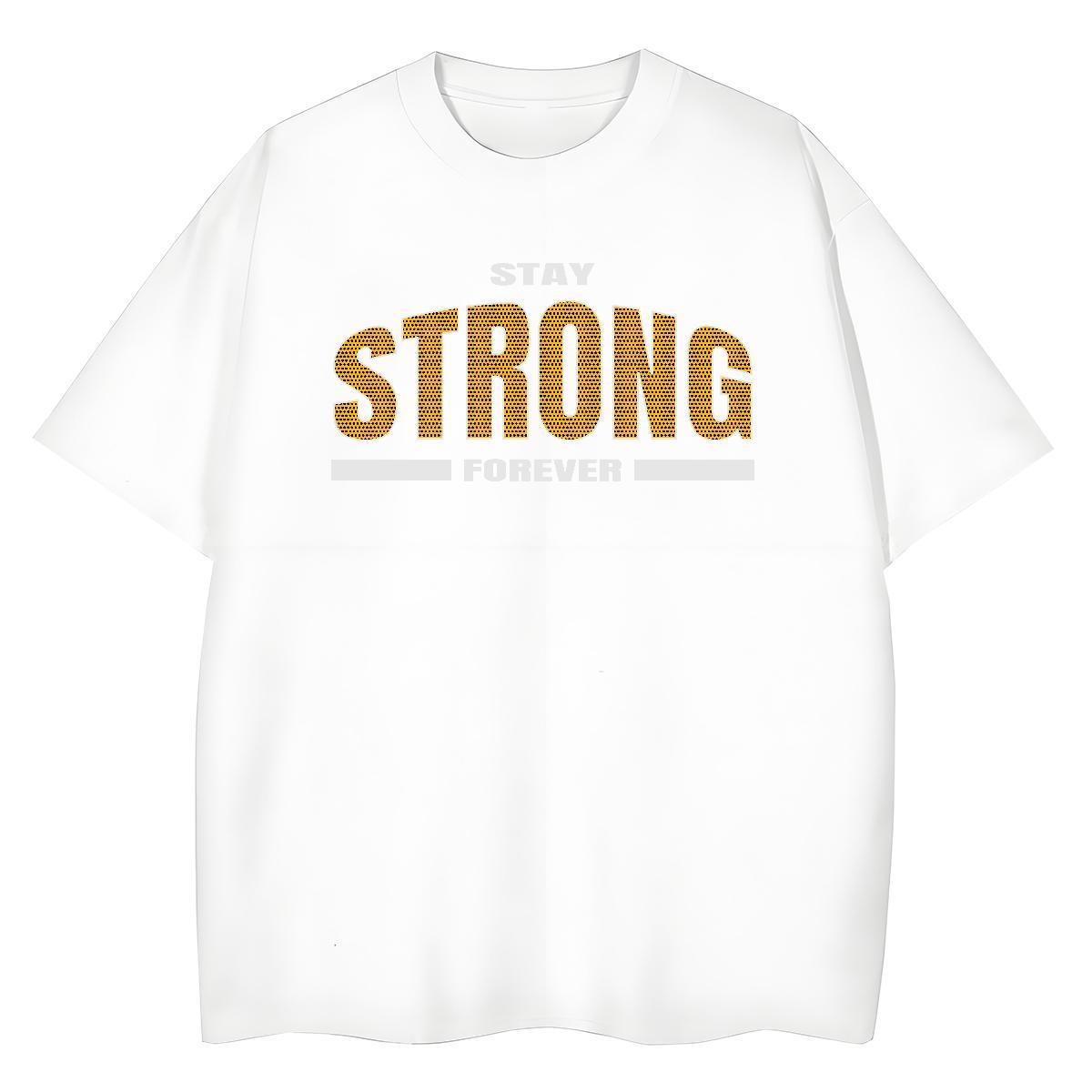 TOP Quality T Shirts Men 230g 100% Cotton letter Daily Outfit Black White Breathable Crew Neck Men Tops Tees Fashion Design Tee Shirt