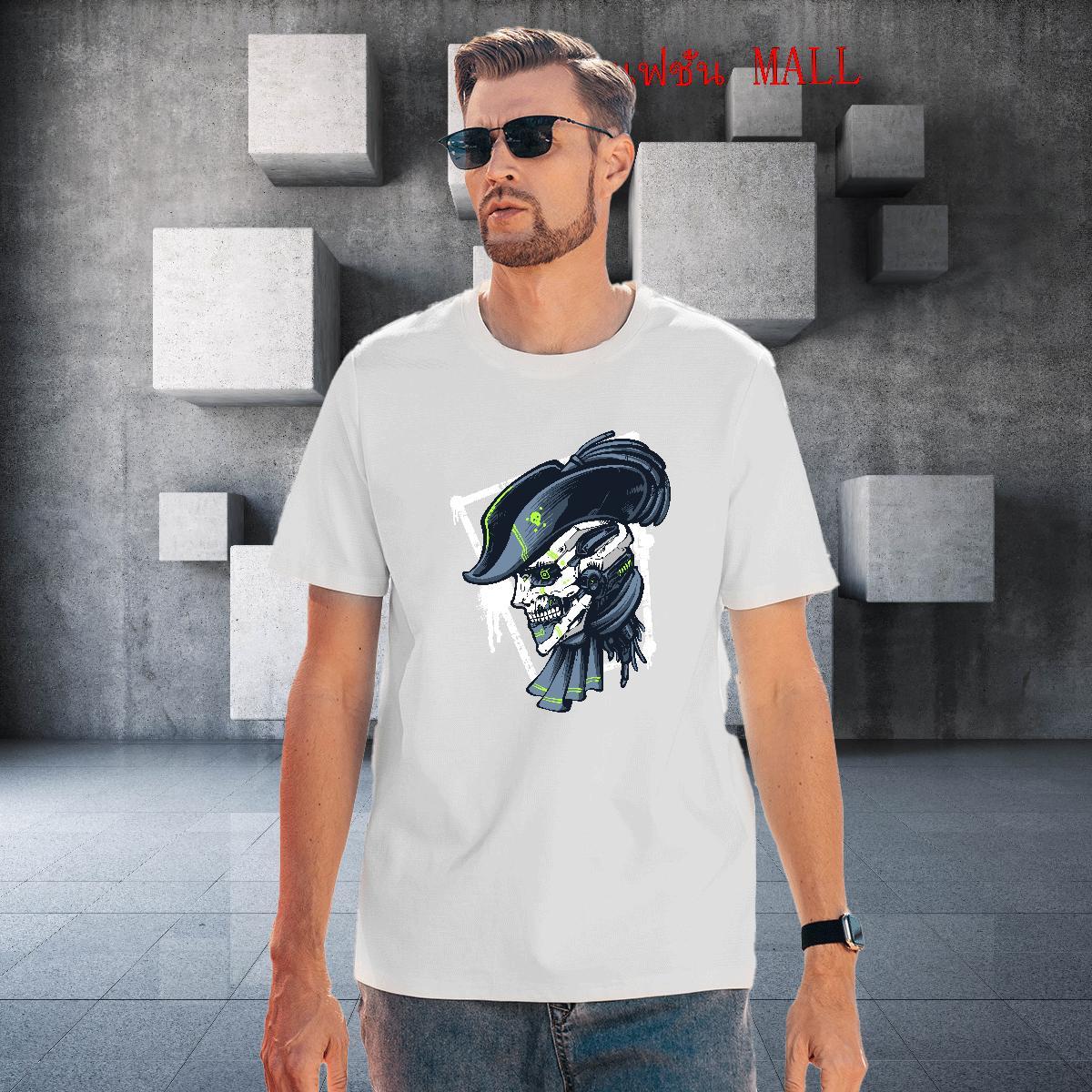 Cool Mens T Shirts 230g 100% Cotton skull Sport Customized Print Breathable Short Sleeve Men Tshirts 2024 Summer Tops Tees