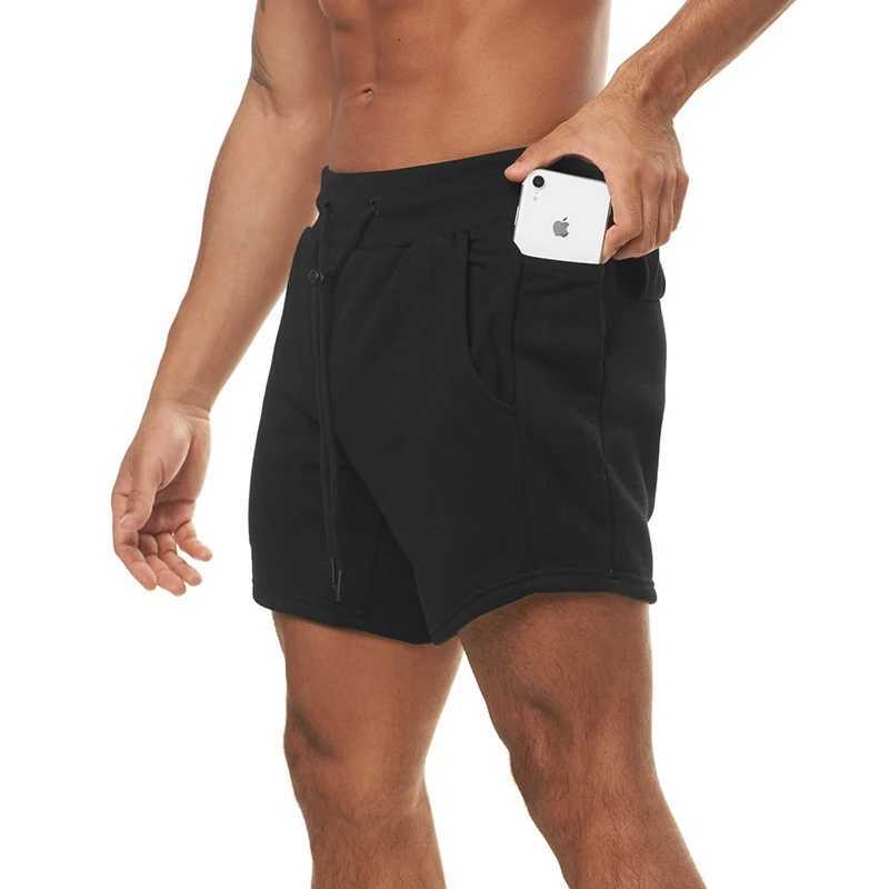 Summer new cotton shorts for men Jogging running sports shorts with size fitness gym high-quality fitness shortsW240713