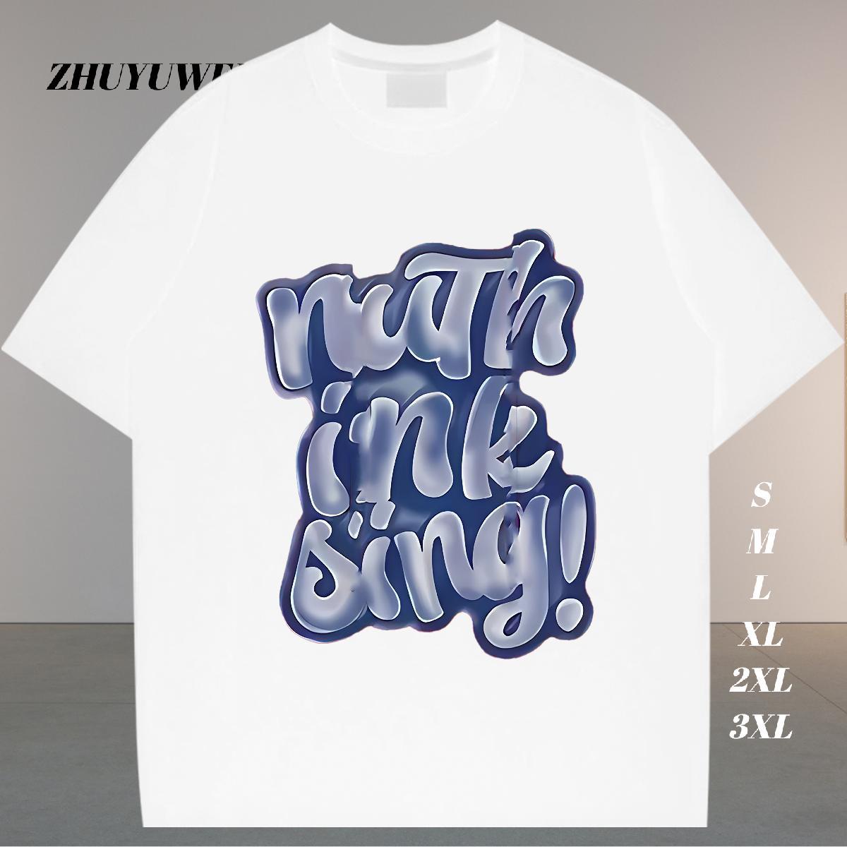 Popular T-Shirts for Men 230g Pure Cotton letter Casual Beach Asian Size Short Sleeve O-Neck Men Tees Stylist Tees Shirts