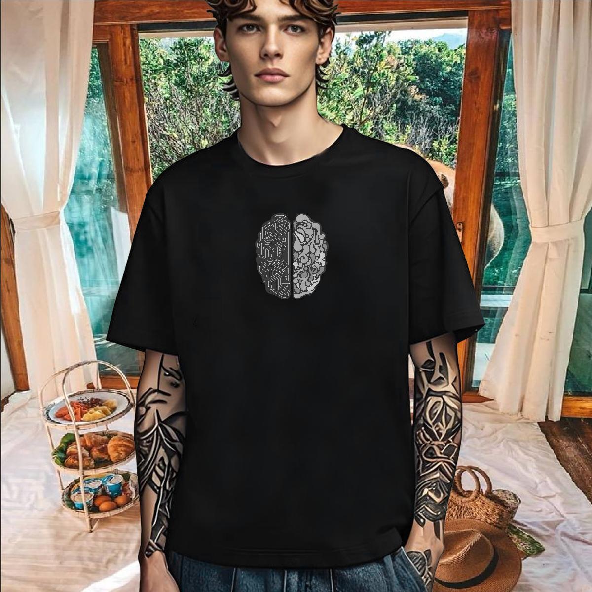 TOP Quality Man T Shirts 230g Cotton skull Daily Wear DIY Logo Oversized Breathable Men Clothes T-Shirt New Designer Tops