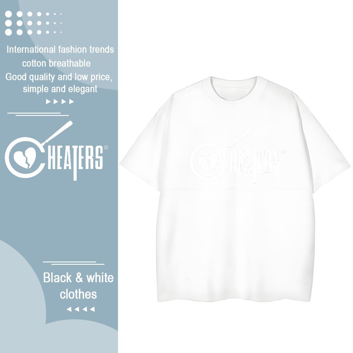Loose Men T Shirts 230g Pure Cotton letter Hip Hop Graphic Breathable Short Sleeve Men Tops Tees Fashion Polos