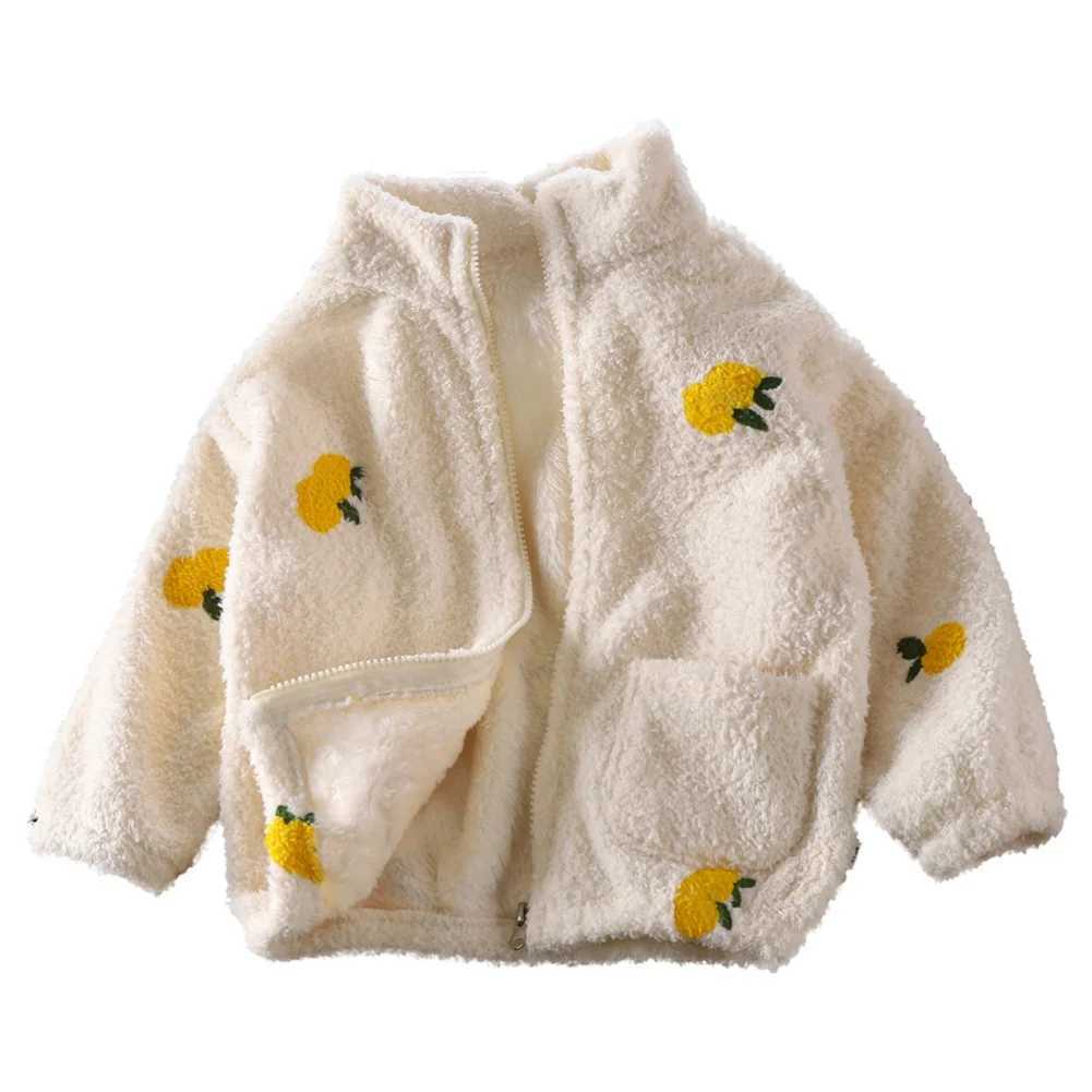 Childrens jackets for boys and girls autumn and winter clothing warm coral plush baby plush sweaters outdoor casual clothingW240824