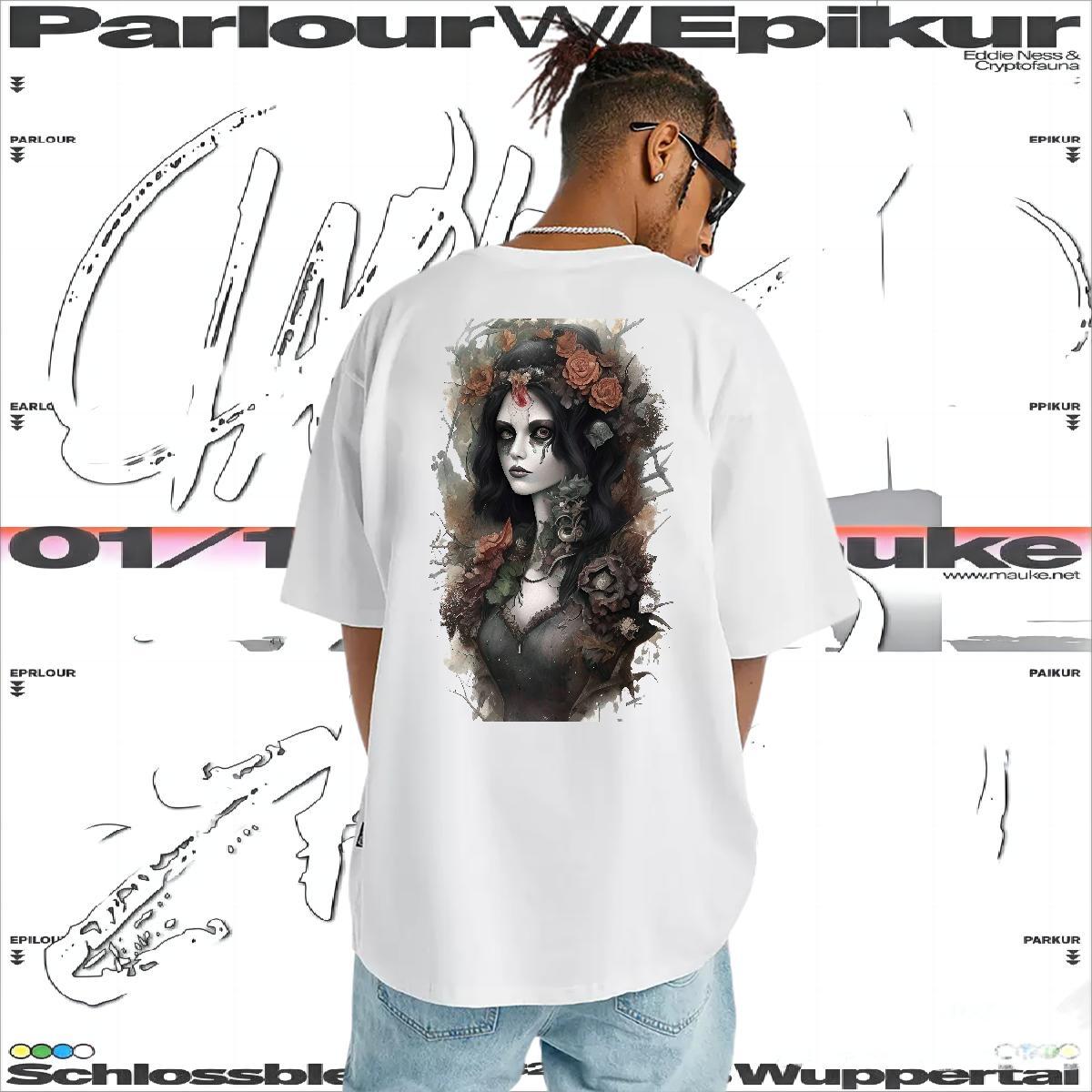 Cool Man T Shirts 230g 100% Cotton portrait Daily Wear DIY Printed Breathable Short Sleeve Men Tees 2024 DIY Clothes