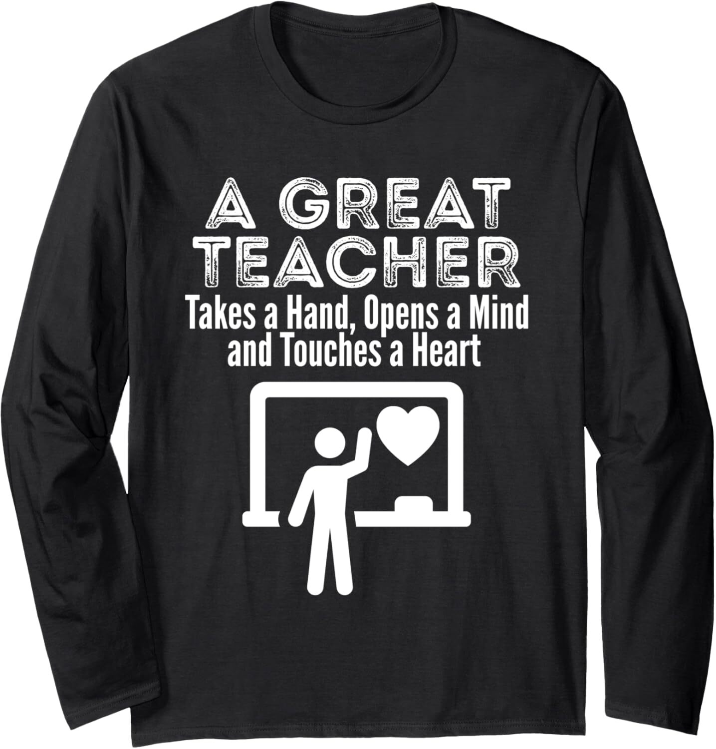 Long Sleeve Shirts for Men sweatshirt Great Teacher Takes Hand Opens Mind Touches Heart Long Sleeve T-Shirt T shirt Tee Streetwear Casual tops clothes