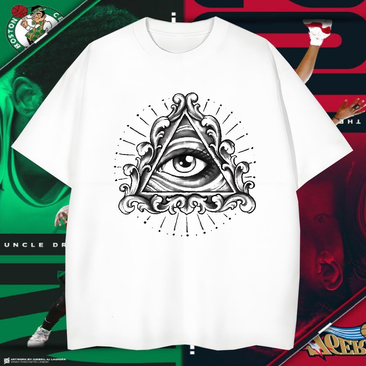 Loose T Shirt For Man 230g Cotton eye of the devil Sport Plus Size Custom Breathable Men Tees Classic Casual Tee Shirt