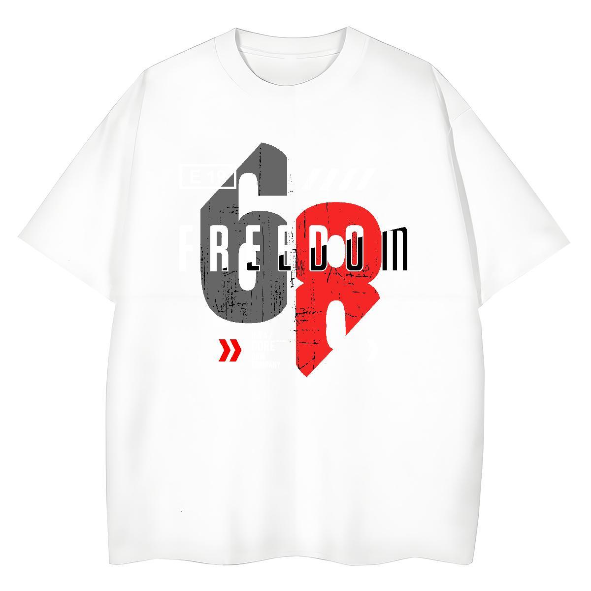 Soft Women Tees 230g 100% Cotton letter Summer Casual Womens T Shirts Breathable Crew Neck DIY Anime Top Tees