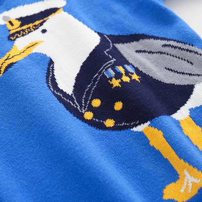 2024 autumn and winter childrens sportswear long sleeved cartoon animal childrens pulley 1-6 years old childrens knitting jumperW240824