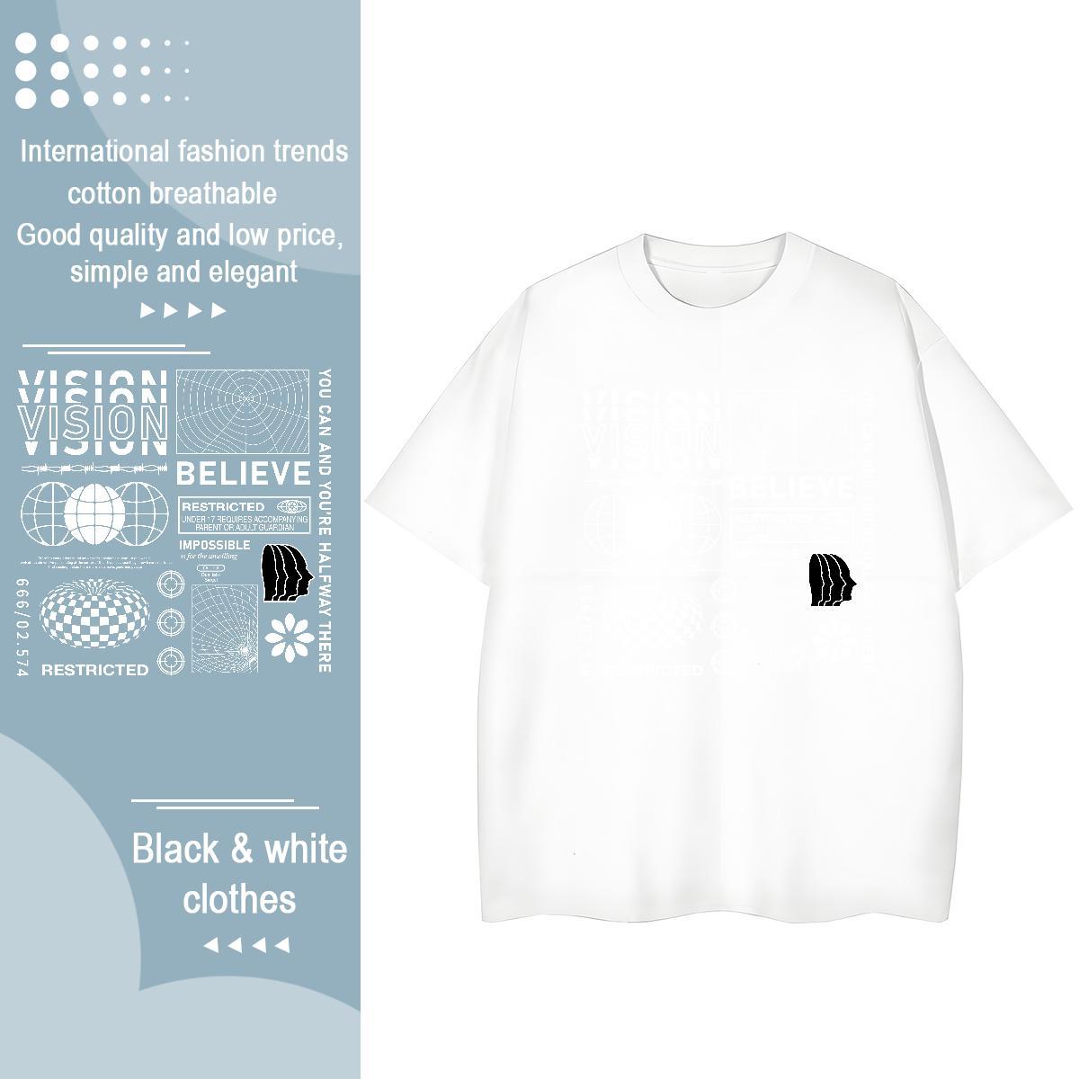 Designer Unisex Tshirts 230g Cotton letter Street Wear T-Shirts for Women Breathable Crew Neck Customized Tees