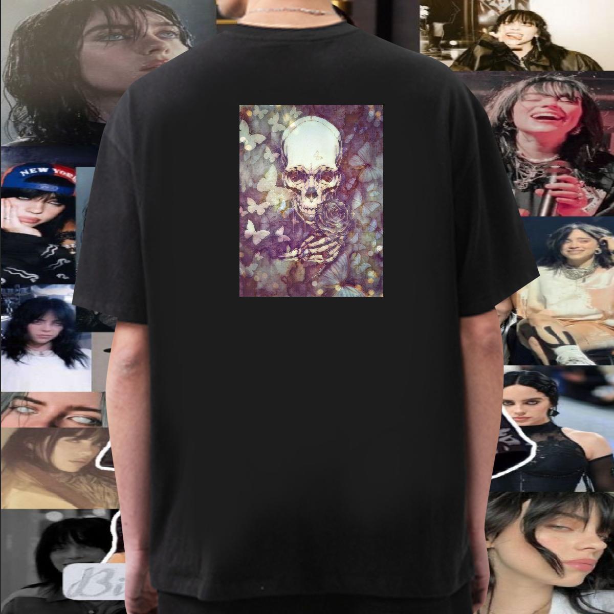 Classic Man T Shirts 100% Cotton 230g skull Casual Custom Cartoon Breathable Crew Neck Men Tops Tees Fashion Casual Tops Shirt