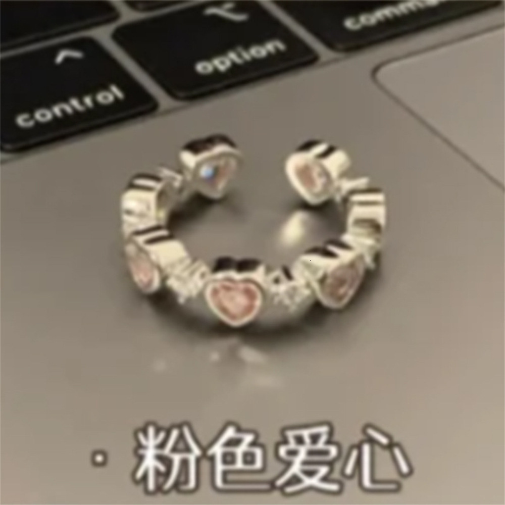 Ring, pure sier, Korean version, plain circle, irregular and versatile, female niche, Instagram style design, non fading combination ring