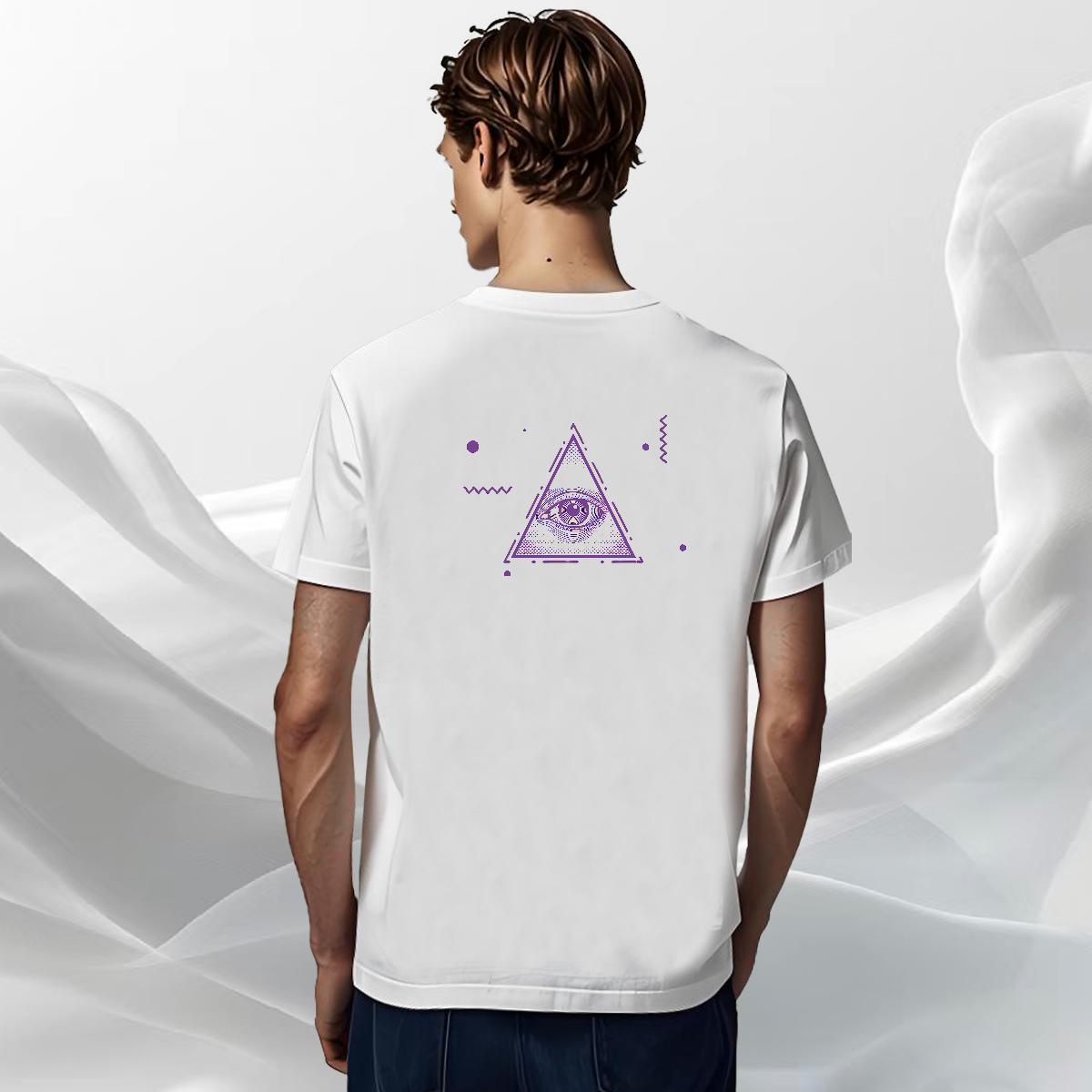 Loose T shirt 230g Cotton eye of the devil High Street Hip Hop Custom Cartoon Breathable Crew Neck Men Tops Tees DIY Customized Top Tees