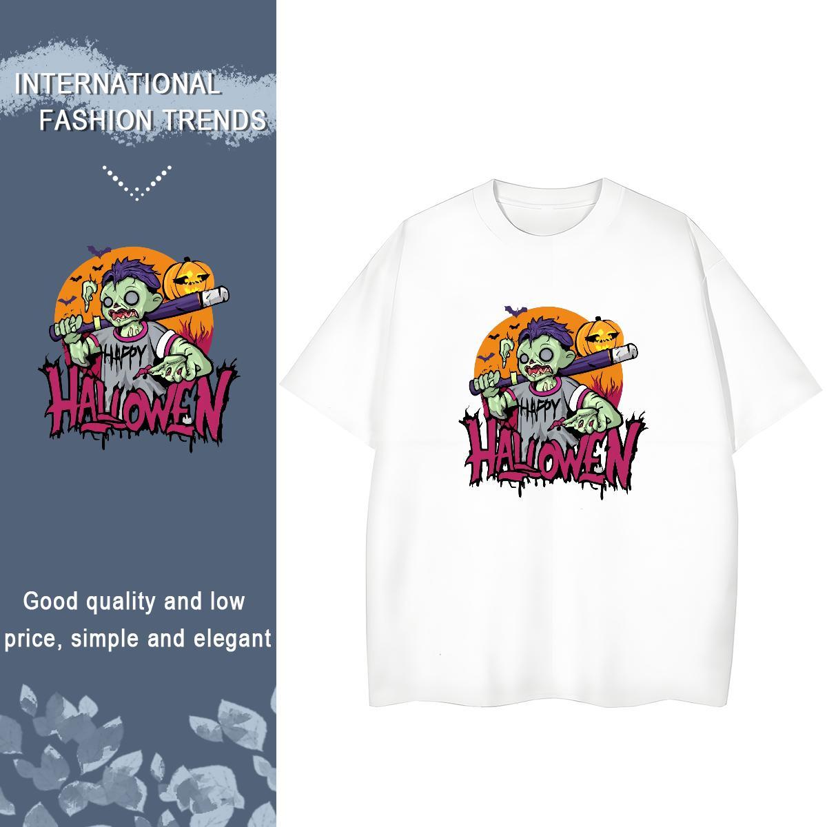 Unisex T-Shirts for Men 230g Cotton skull Casual Beach White Plus Size O Neck Short Sleeves Men Tees Designer Fashion Top Tees