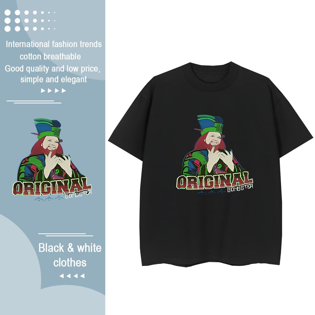 Popular Women Tees 230g Pure Cotton Animated characters Street Casual Women T Shirts Breathable Short Sleeve Customized Print Clothings