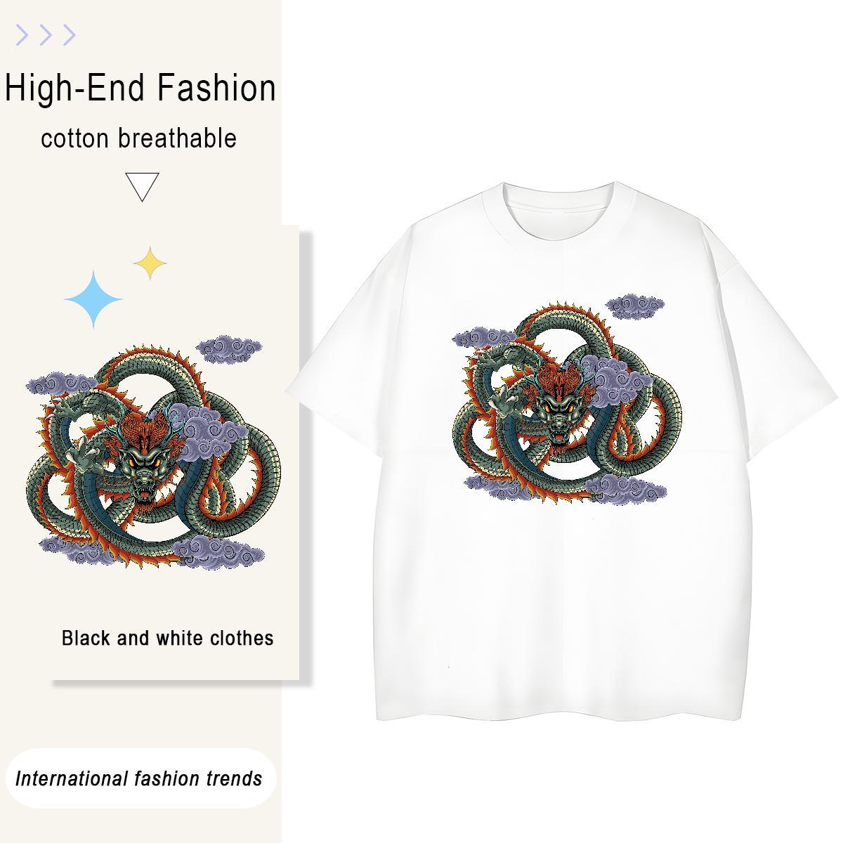Comfortable T-Shirts for Men 230g Cotton fierce Spring Summer Custom Print Oversized Crew Neck Men Tshirts Brand Tees Shirts