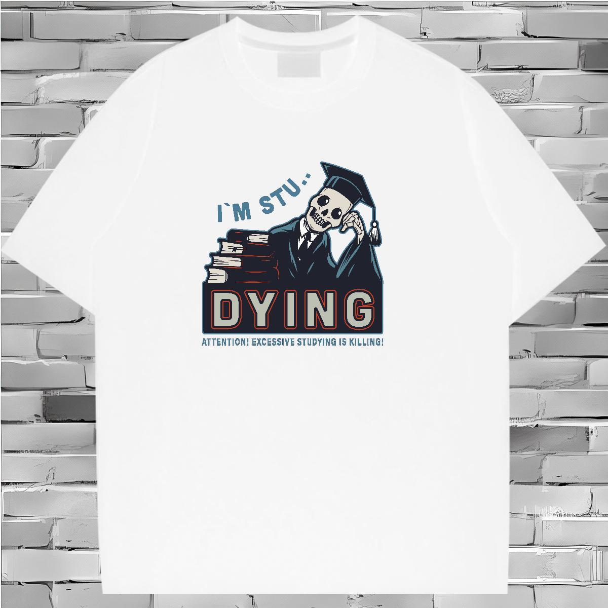 Soft T Shirt For Man 230g Pure Cotton skull Summer Casual Skull Short Sleeve Soft Mens Tshirts New Tees Shirts