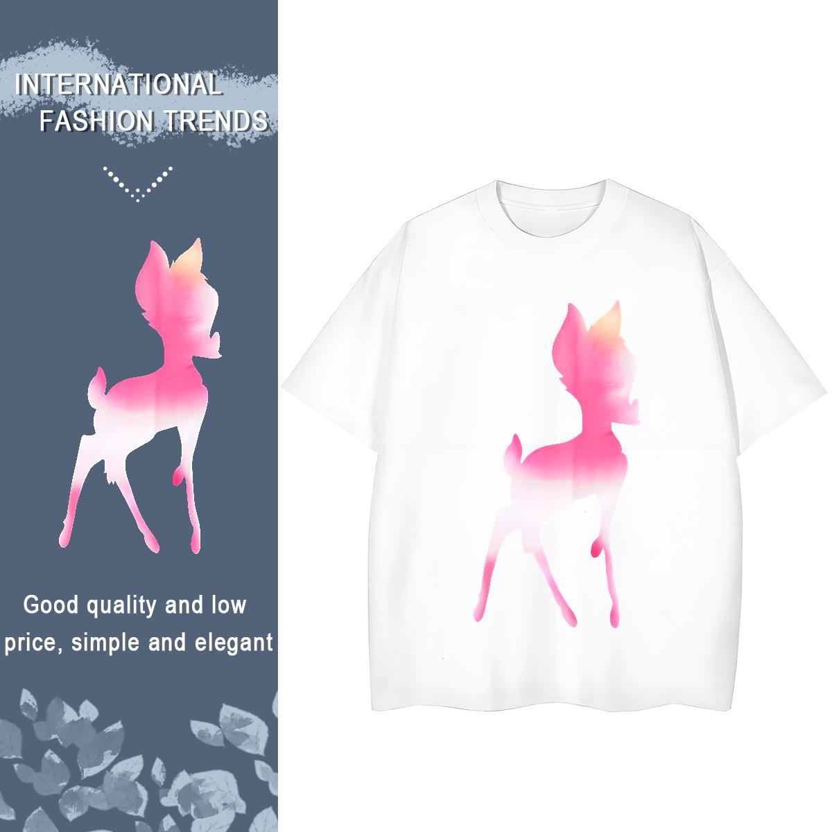 Wholesale Tshirt for Man Woman 230g 100% Cotton painting Daily Outfit T-Shirts for Women Breathable Short Sleeve Custom Print Plus Size Clothes