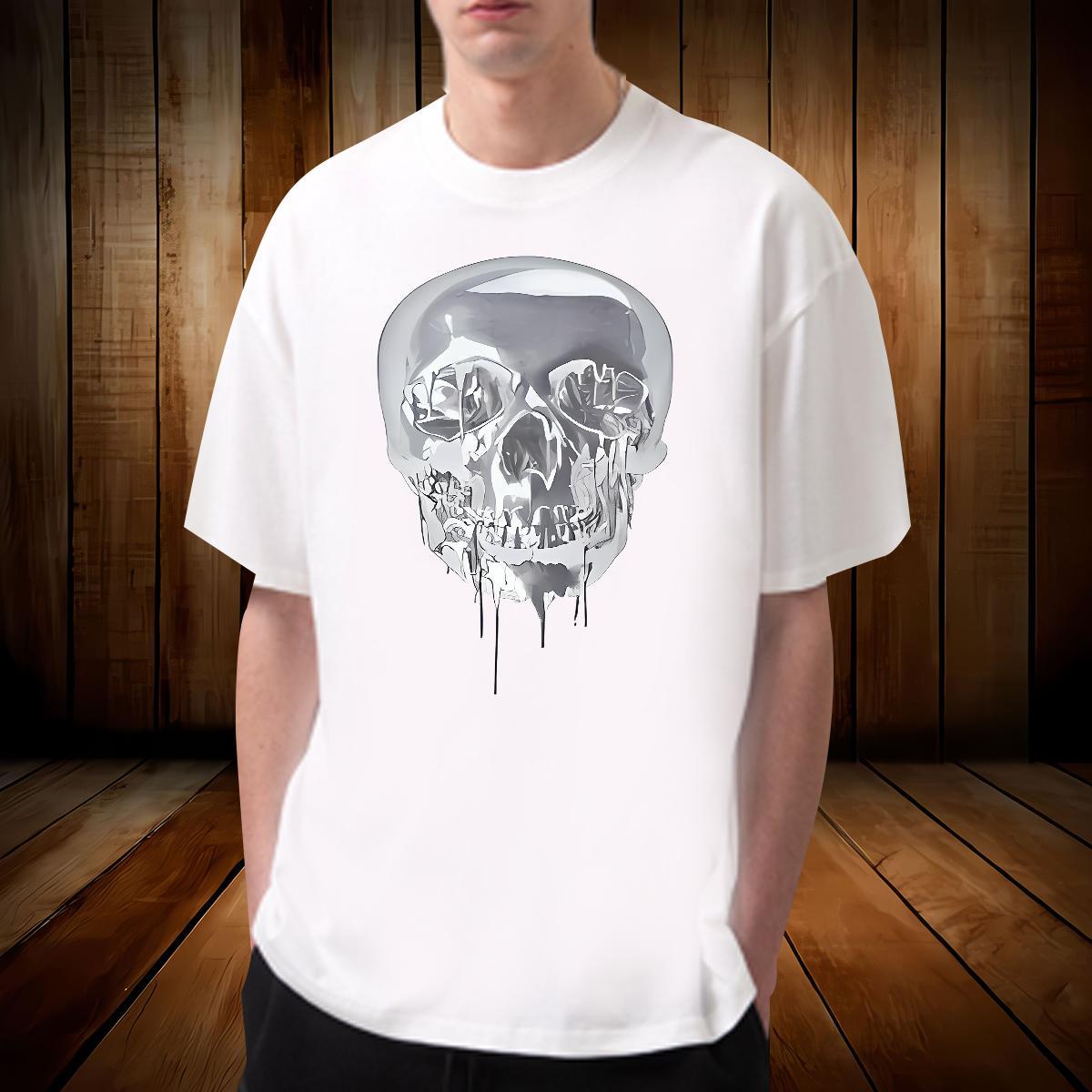 Designer Men T Shirts 230g 100% Cotton halloween Casual Daily Wear Graphic Short Sleeve O-Neck Men Tees 2024 Summer Clothes
