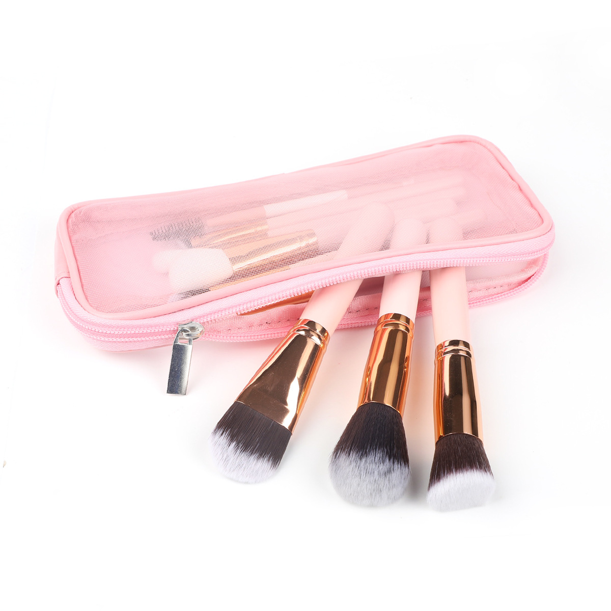nylon mesh Makeup bag large makeup storage bag portable breathable hollowed out toiletry bag