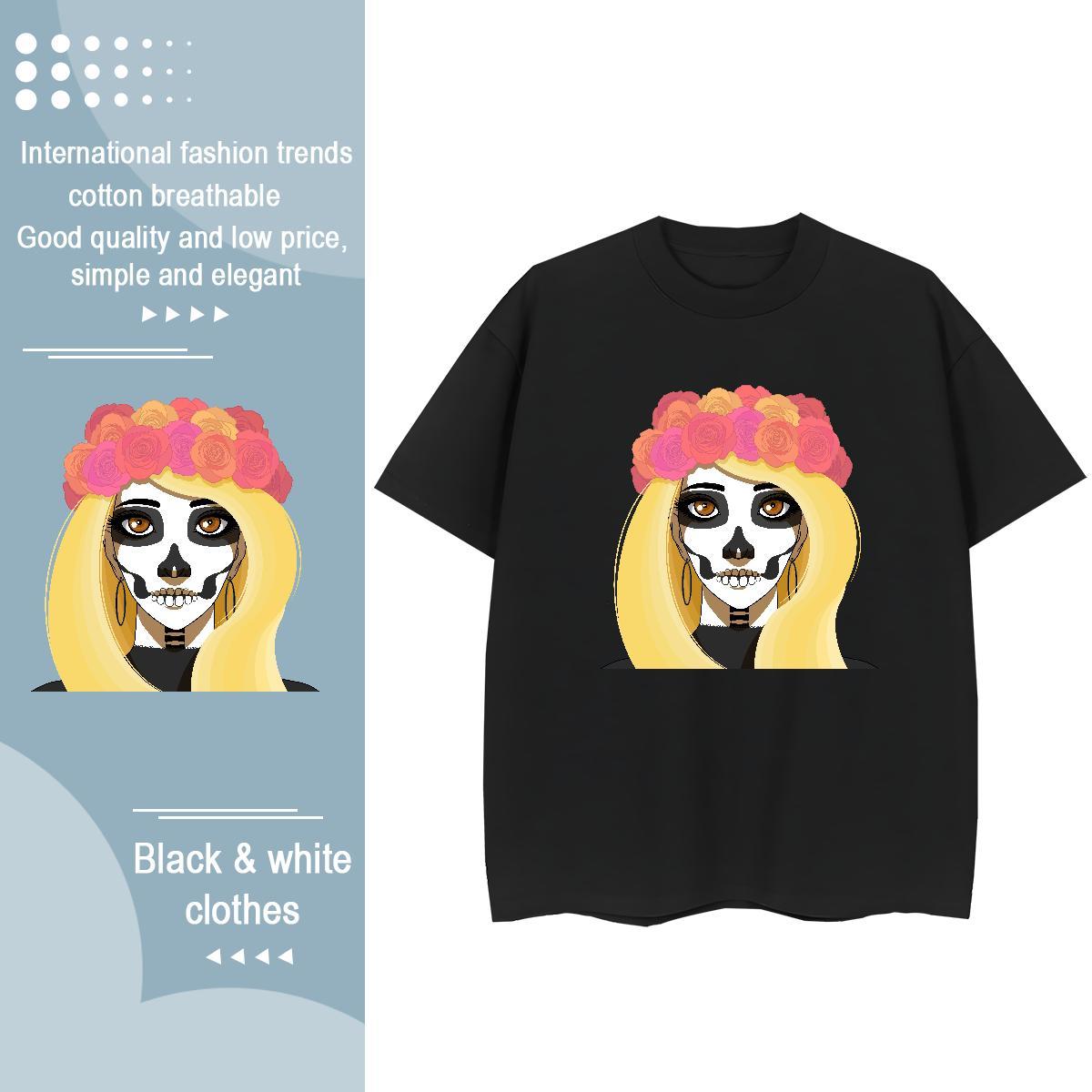Designer Men T Shirts 230g 100% Cotton portrait Street DIY Pure Cotton Tshirt for Man Woman Wholesale Tees