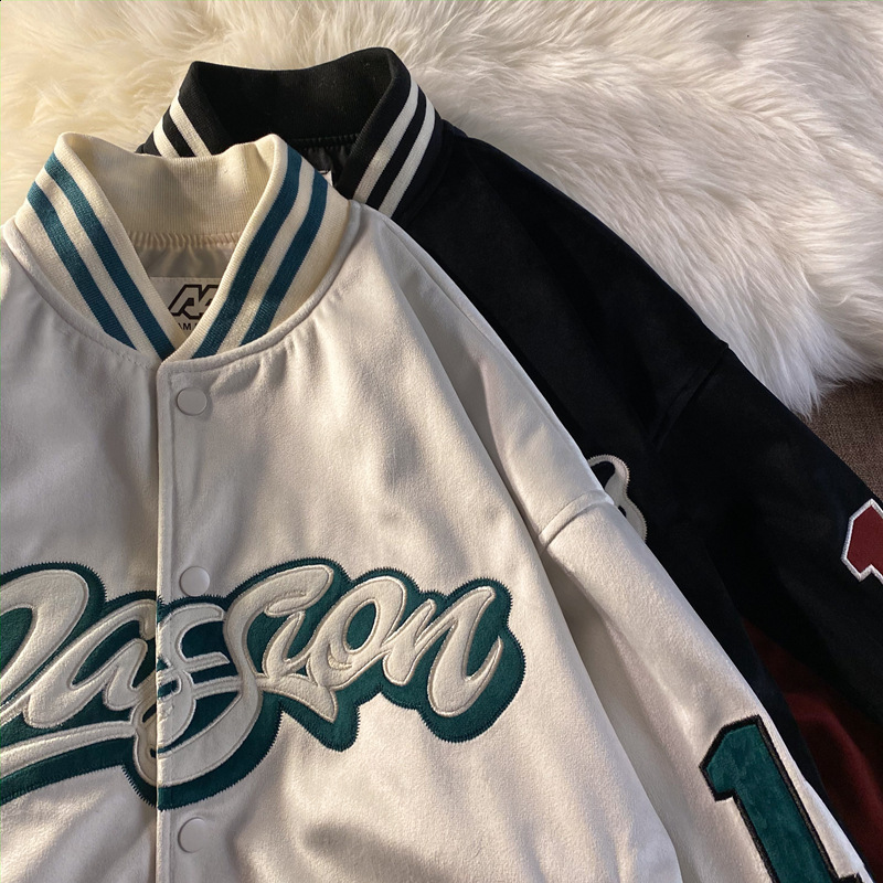 Mens Jackets Spring Mens Bomber Baseball Jacket Letter Embroidery Patchwork Coat Hip Hop Streetwear Casual Loose Varsity Jackets Unisex 220908