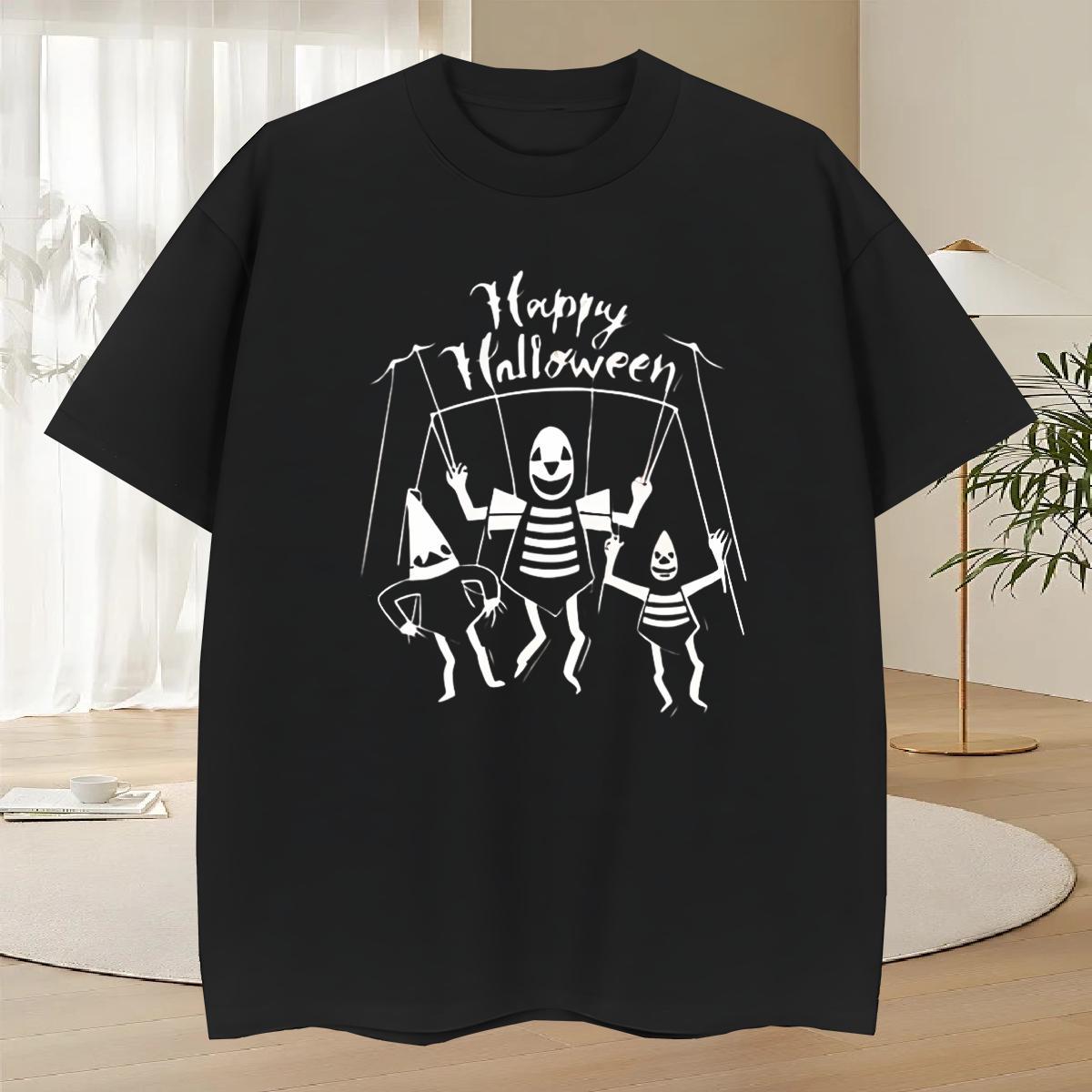 Cool Design T-Shirts for Men 100% Cotton 230g halloween Street Asian Size Breathable Mens Tshirts Wholesale Tee Shirt