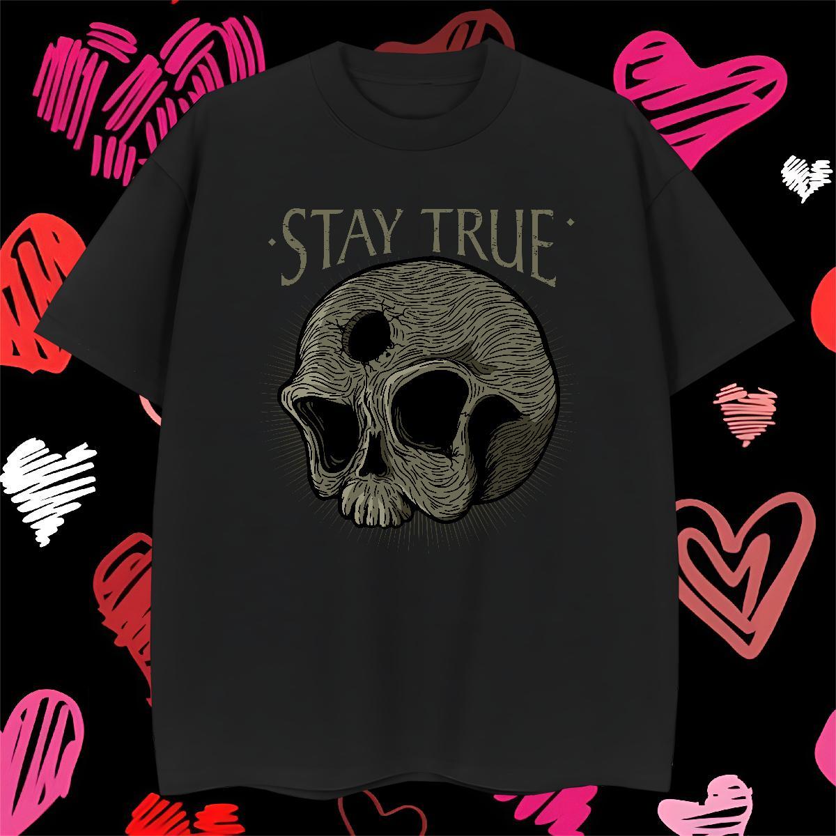 Popular T shirt 230g Pure Cotton skull Daily Wear Custom Printed Short Sleeve O-Neck Tshirts Factory Direct Clothes