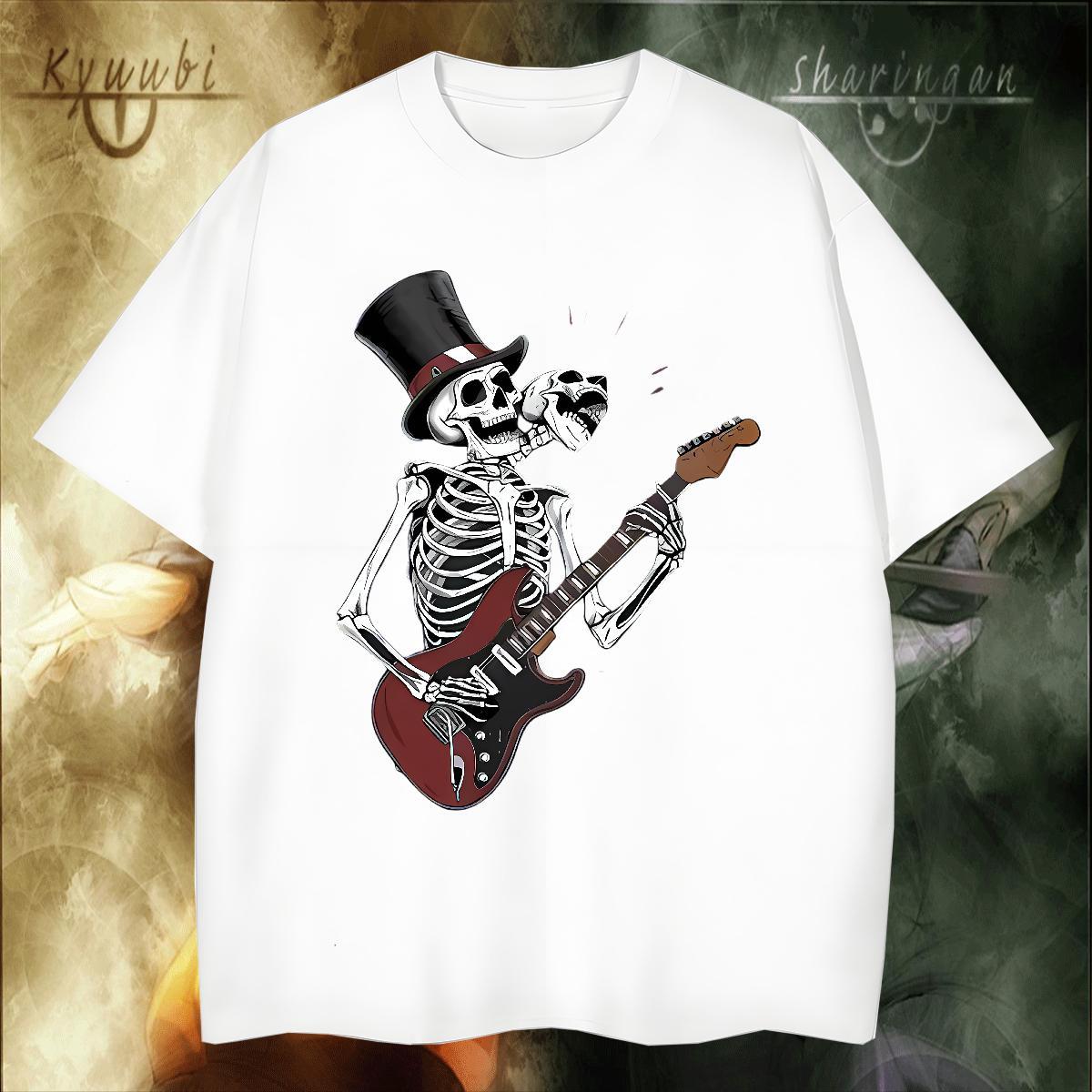 Cool T Shirt For Man 100% Cotton 230g hat Beach Cartoon Print O Neck Short Sleeves Couples T Shirts Stylist Tees Shirts