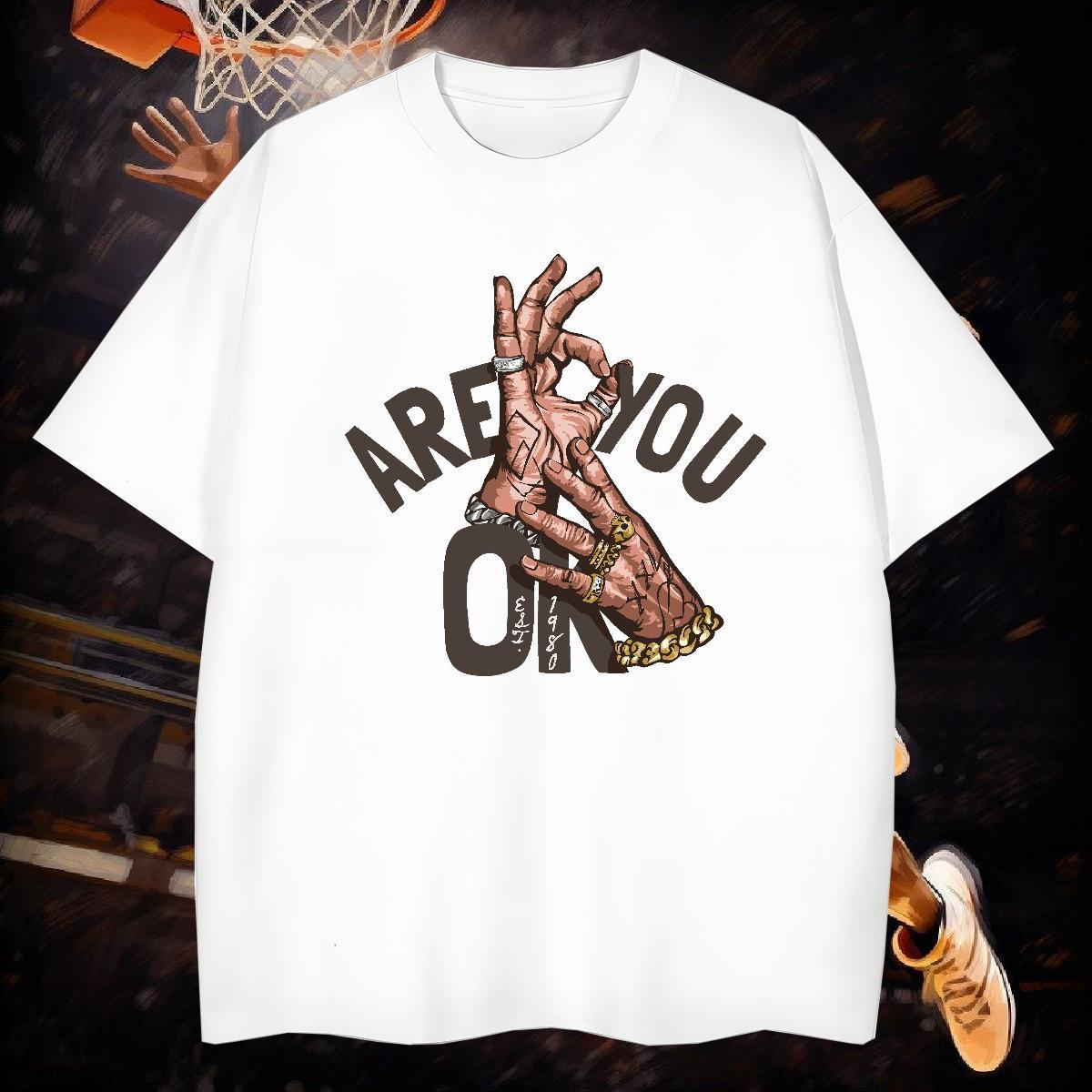 Designer Men T Shirts 230g Pure Cotton letter High Street Hip Hop DIY Printed O Neck Short Sleeves Tshirt for Man Woman Casual New Top Tees