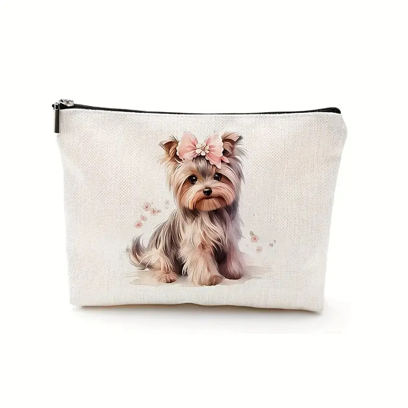 Women Cute Style Dog Print Makeup Bag Carry-on Bag Cosmetics Storage Bag Gift Free shipping