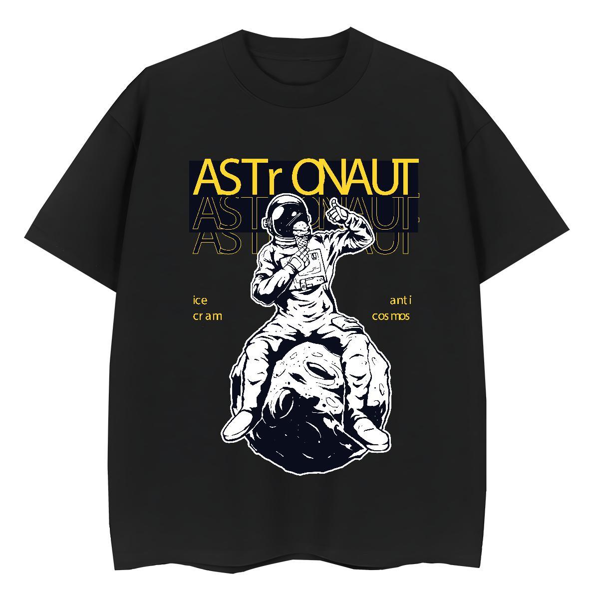 Wholesale Tshirt for Man Woman 100% Cotton 230g universe High Street Hip Hop Womens T Shirts Breathable Short Sleeve Cartoon Anime Tops