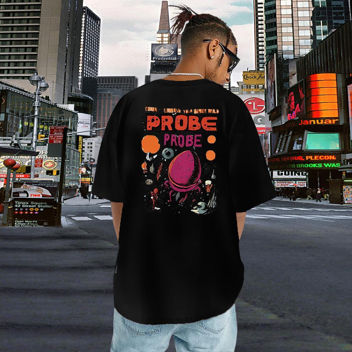 Classic Mens T Shirts 230g 100% Cotton letter Outdoor Oversized Breathable Short Sleeve Men Tops Tees 2024 DIY Polos