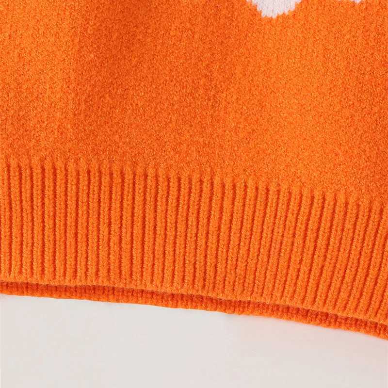 Halloween Childrens Sweater Boys and Girls Cartoon Knitted Zipper Childrens Autumn and Winter Baby Casual Coat Fashion Round Neck ClothingW240824