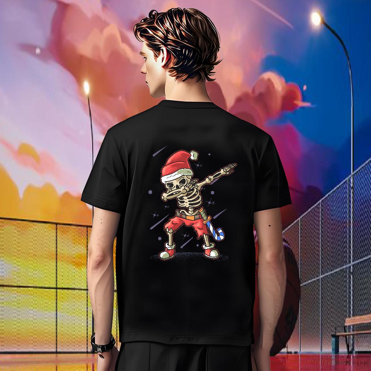 Brand Man T Shirts 230g 100% Cotton skull Street Wear Custom Printed Breathable Short Sleeve Couples T Shirts 2024 Summer Tees
