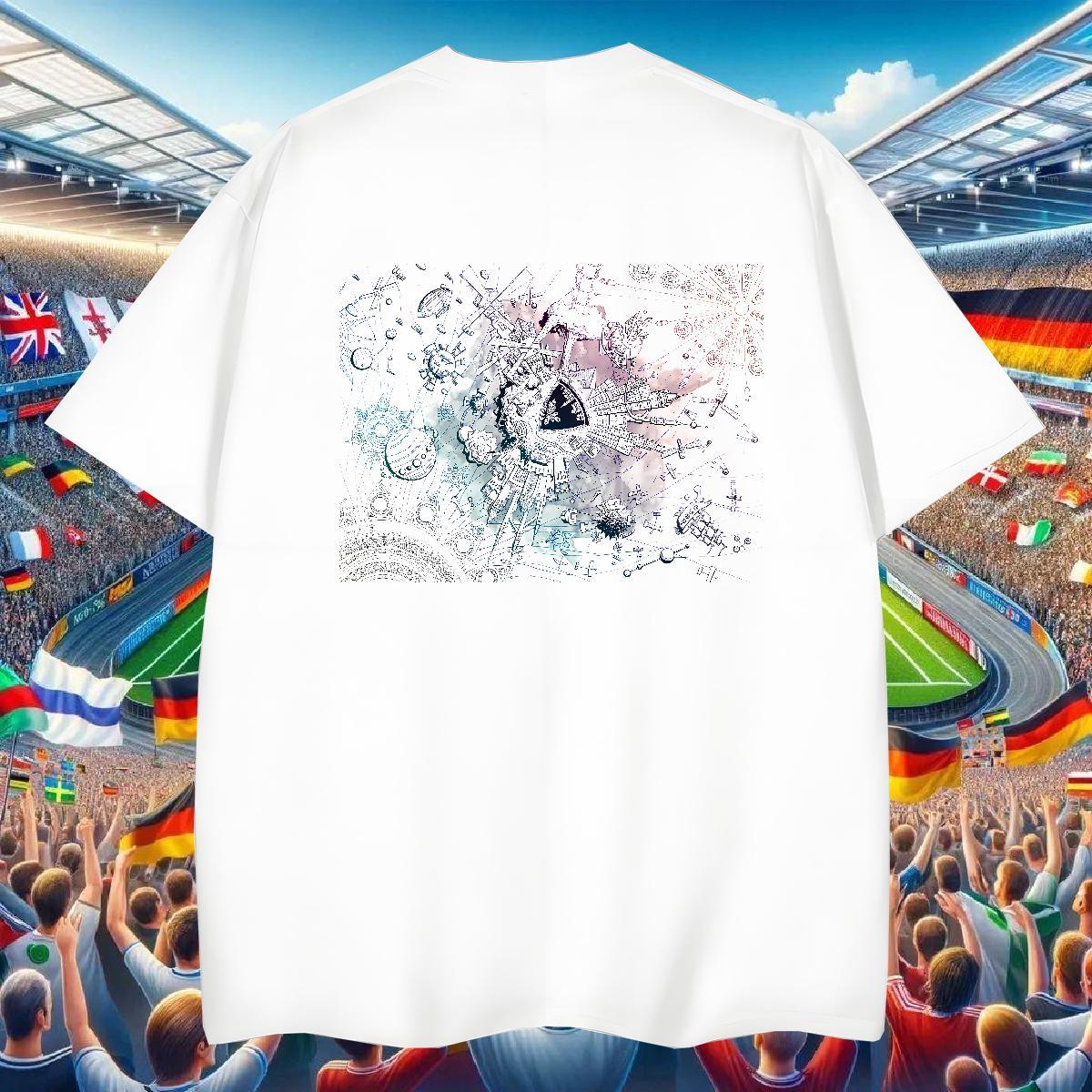 Soft Mens T Shirts 230g 100% Cotton eye of the devil Anime Printing Street Floral Print Breathable Short Sleeve Couples T Shirts Stylist Tees