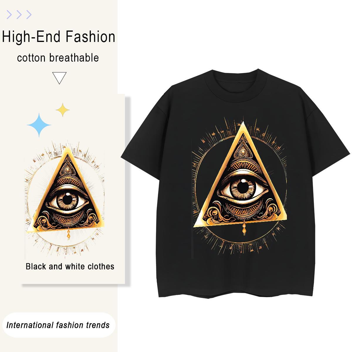 Unisex T shirt 100% Cotton 230g eye of the devil Spring Summer Custom Anime Breathable Crew Neck Men Tops Tees Designer Wear