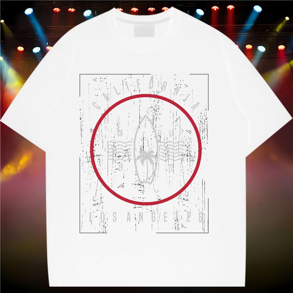 Soft Couples T Shirts 230g Pure Cotton circle Summer Casual Womens T Shirts O-Neck Short Sleeve Graphic Polos