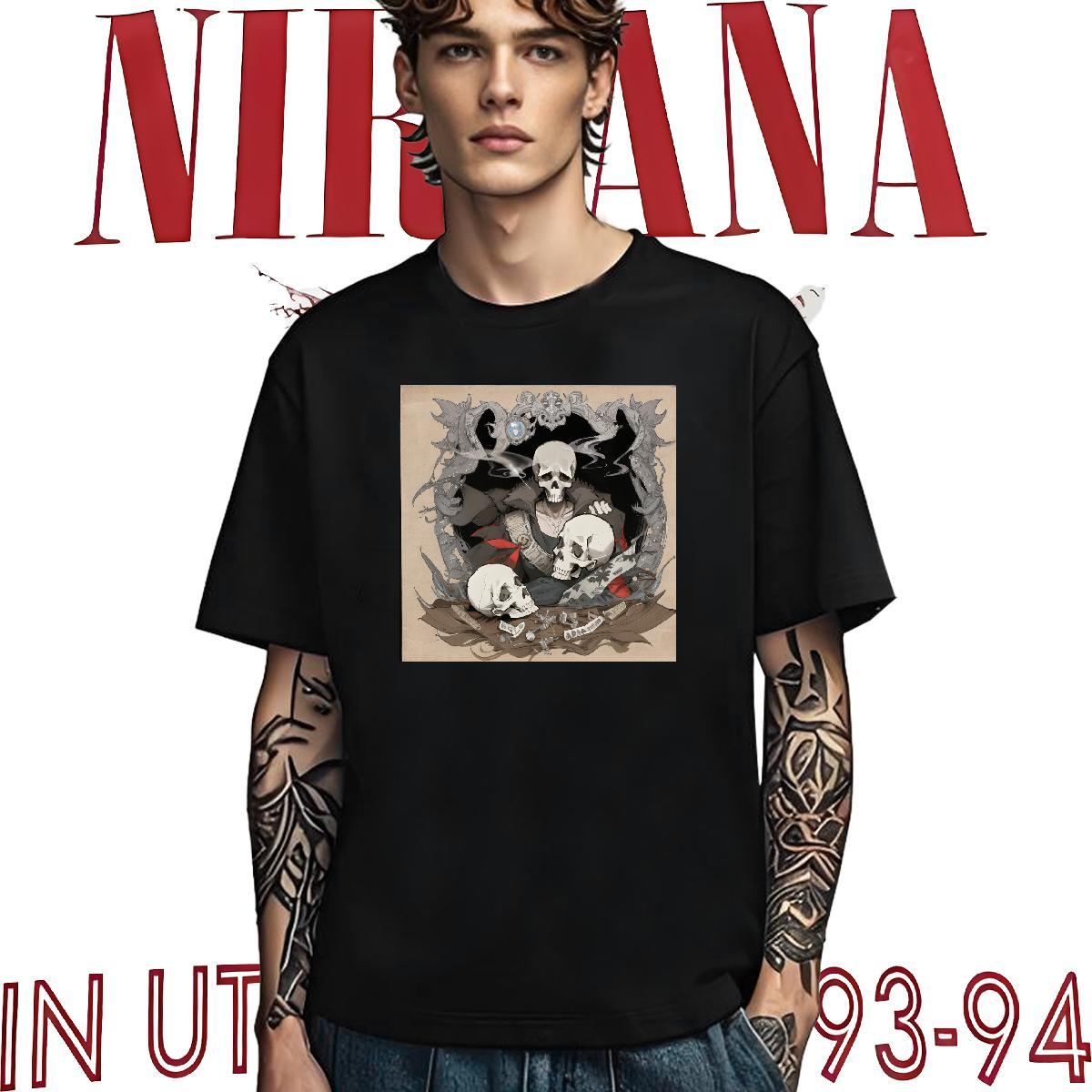 Comfortable T-Shirts for Men 100% Cotton 230g skull Street Casual Oversized Breathable Crew Neck Men Tshirts 2024 New Tops Tees