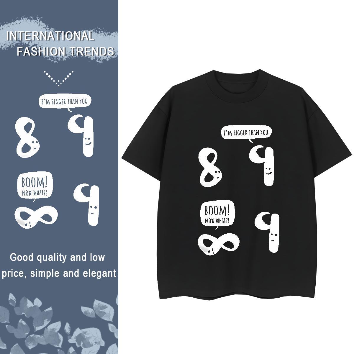 Free Shipping Woman Tshirt 230g 100% Cotton letter Sports Casual T-Shirts for Women Breathable Short Sleeve Cartoon Floral Printing Tee Shirt