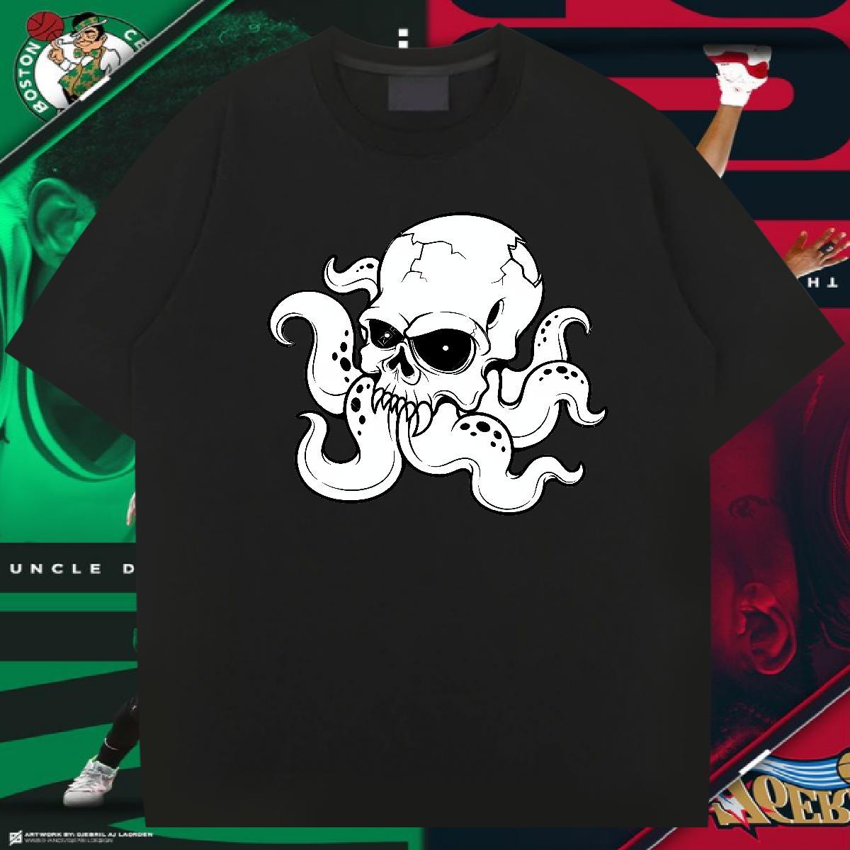 High Quality T shirt 230g Cotton skull Daily Wear Oversized 4XL Short Sleeve Soft Men Tshirts 2024 DIY Clothings