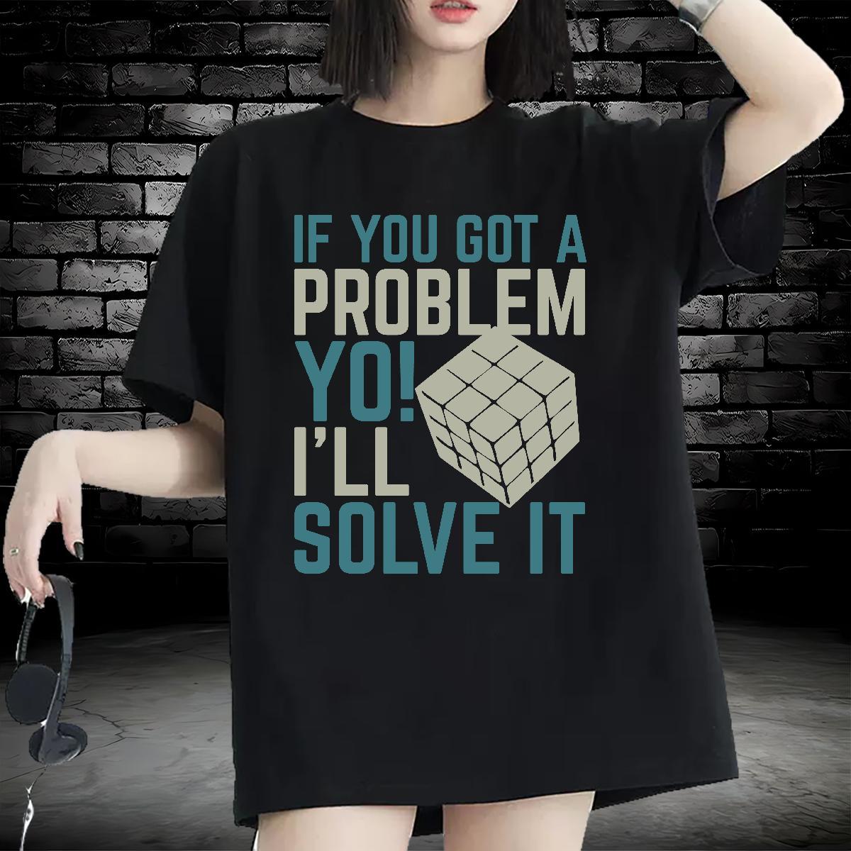5A Womens Tshirts 230g 100% Cotton cube Hip Hop Street Woman T Shirts O Neck Short Sleeves Anime Print Tops Shirt