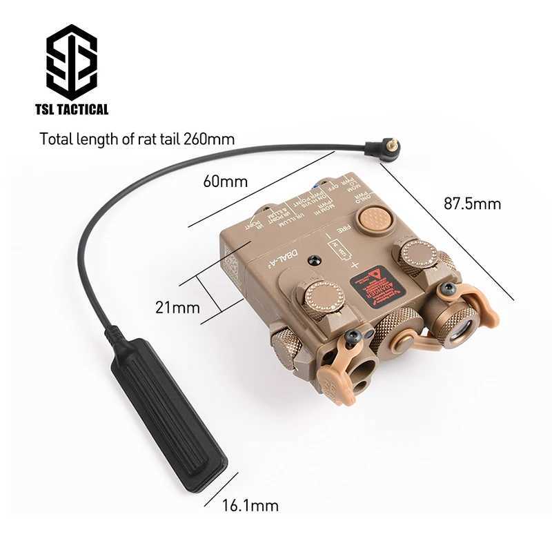 WADSN DBAL A2 Green Laser Indicator Tactical Red Dot Hunting Laser Airgun Zero Adjustment Laser PEQ 15 Fit Picatinny Rail CL240826