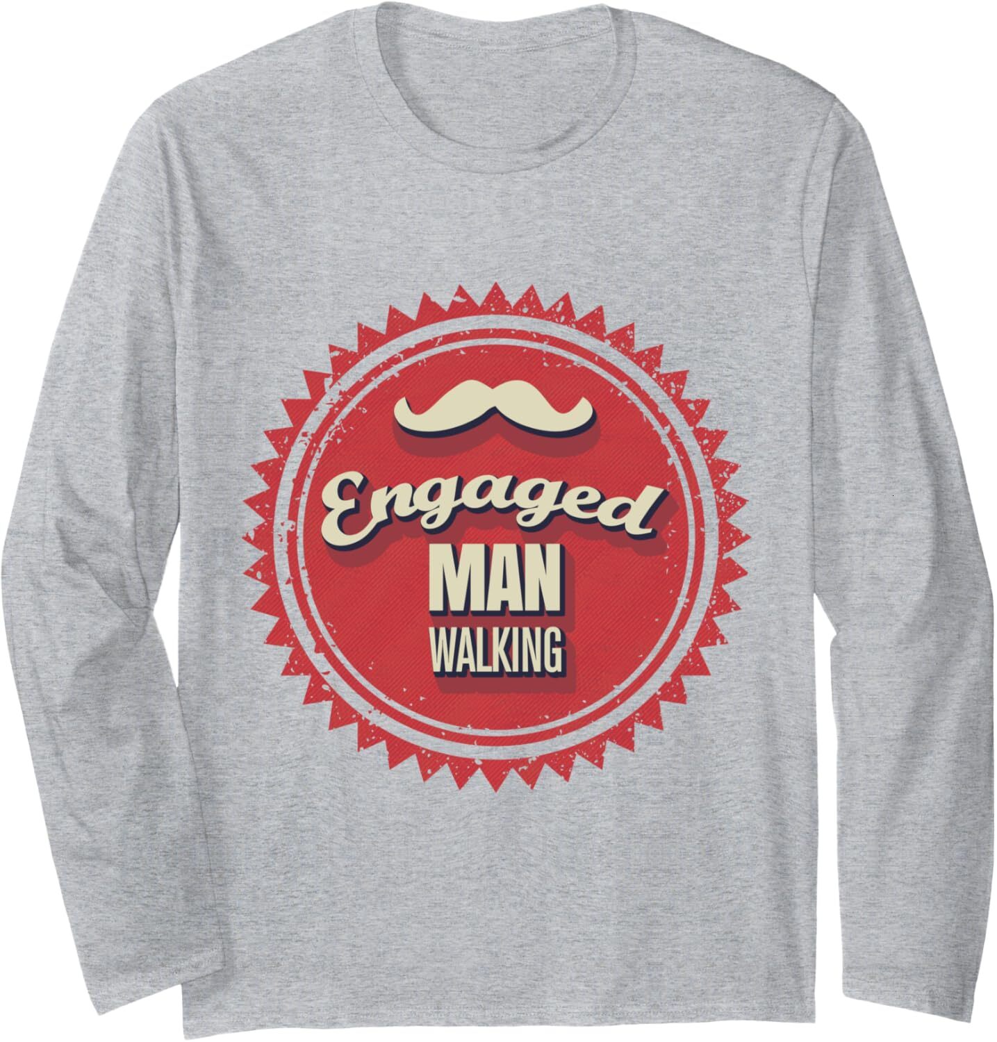 Long Sleeve Shirts for Men sweatshirt Engaged Man Walking Funny Marriage Proposal Gift Long Sleeve Tee Streetwear Casual tops clothes