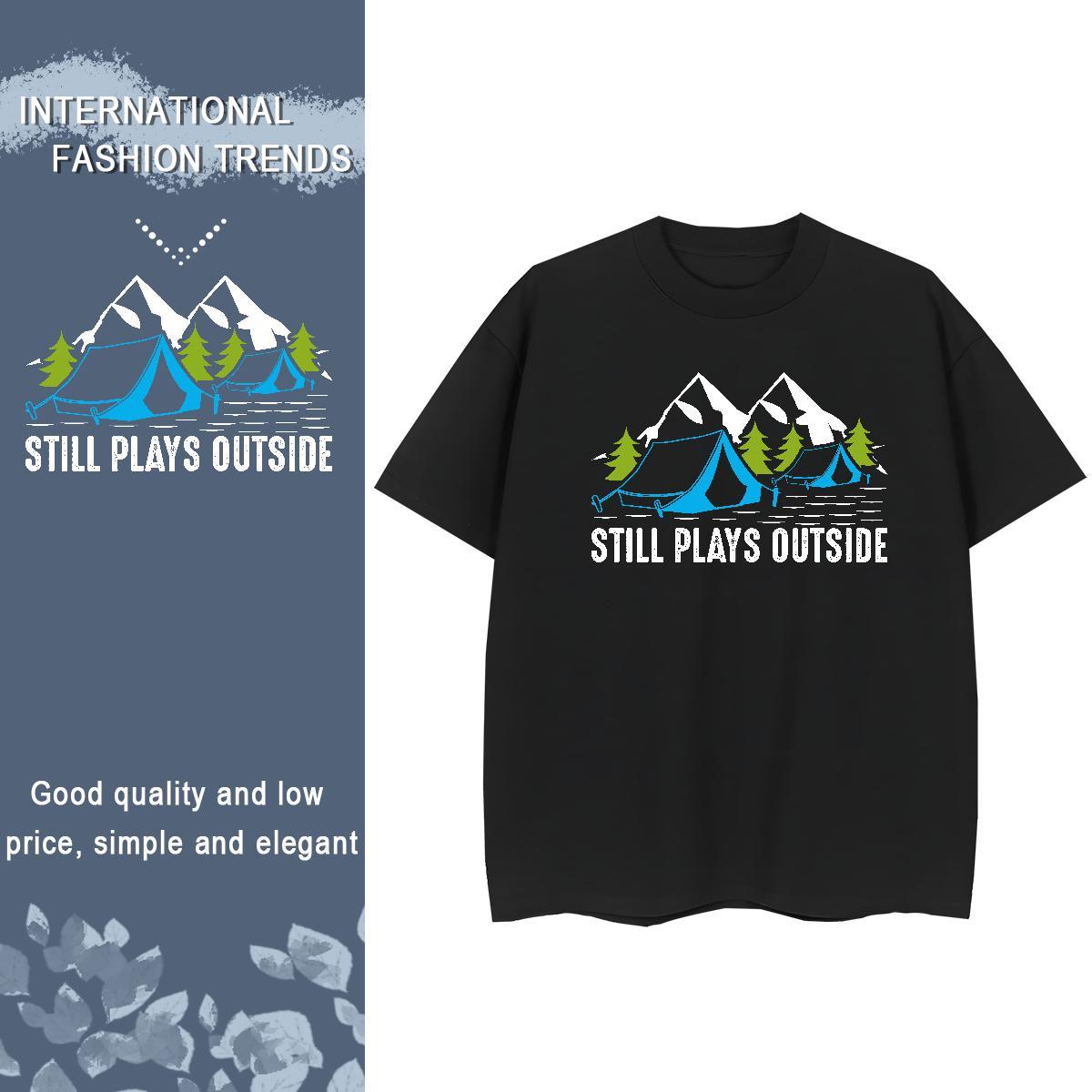 High quality Unisex Tshirts 230g 100% Cotton mountains Sports Street Wear T-Shirts for Women Round Neck Short Sleeve Custom Cartoon Tee Shirt