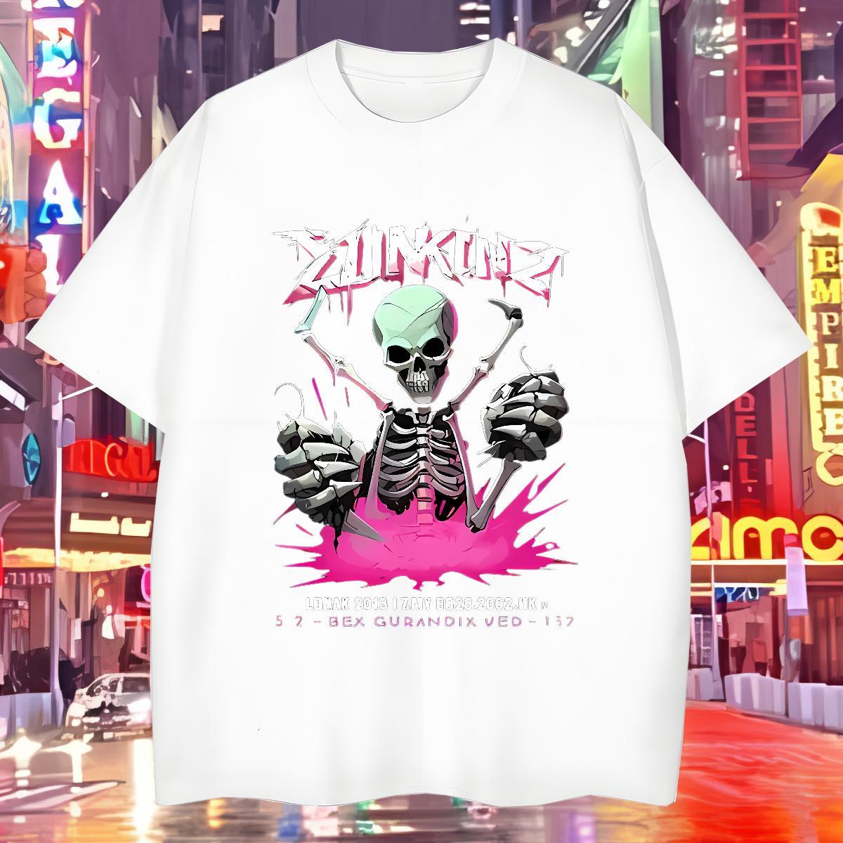 Designer T Shirt For Man 230g Cotton skull Street Casual Oversized 4XL Breathable Crew Neck Couples T Shirts Designer Fashion Tees Shirts