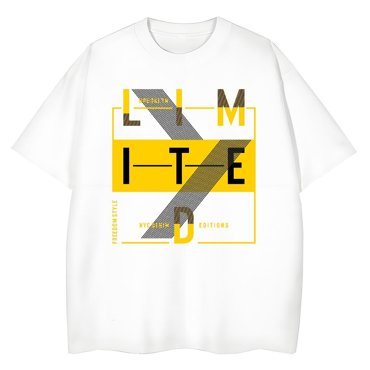 Lady Unisex Tshirts 230g Pure Cotton letter Sports Street Wear T-Shirts for Women Crew Neck Plus Size Custom Tops Shirt