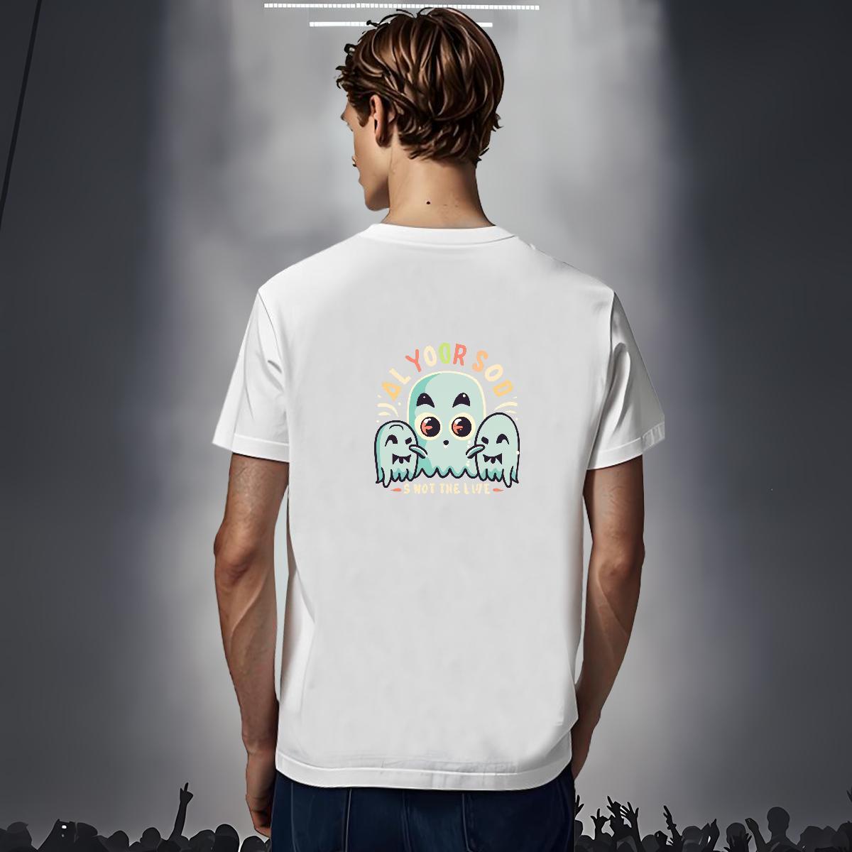Loose Mens T Shirts 230g Cotton skull Anime Printing Street Plus Size Custom Round Neck Short Sleeve Men Tees Designer Tees Shirts