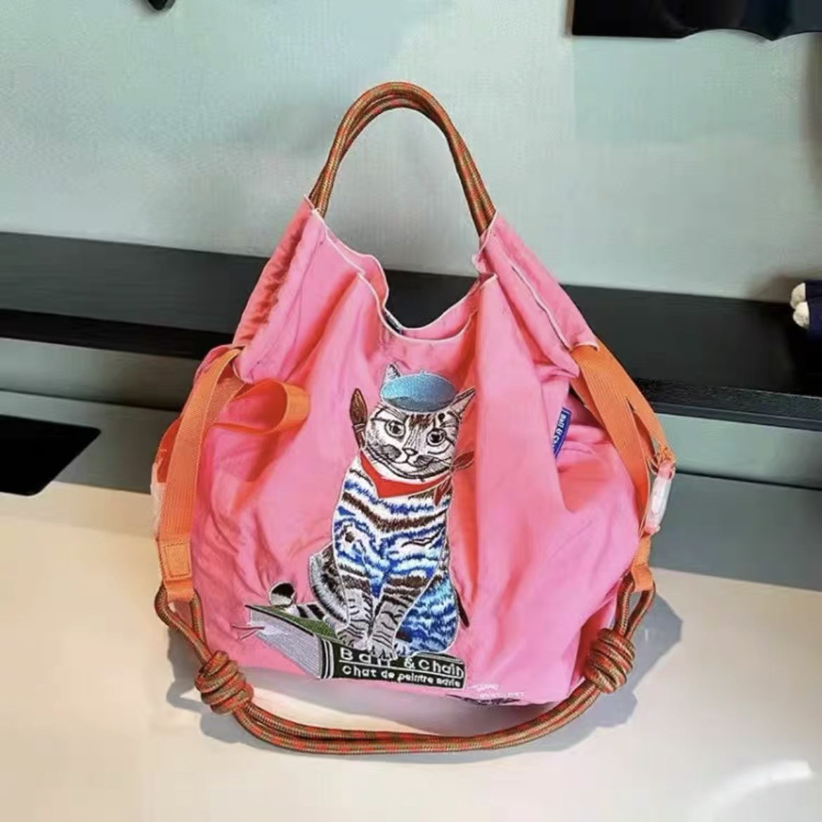 Letter Graphic Tote Bag Large Capacity Bag For Women lightweight stitch bags