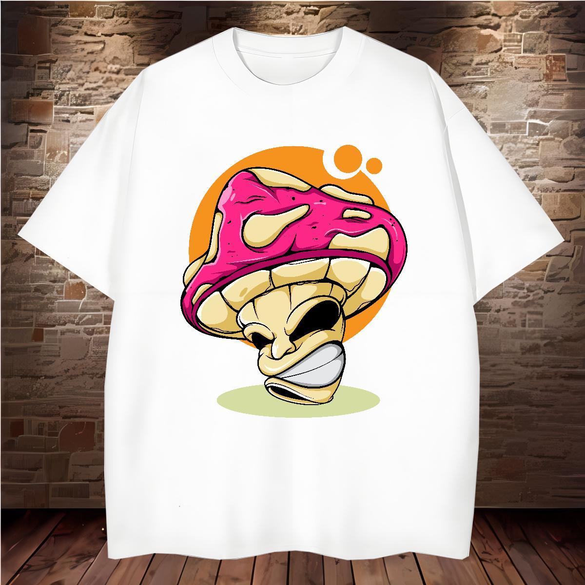 High Quality T Shirts Men 230g Pure Cotton ET Street wear Hip Hop Customized Crew Neck Breathable Men Tshirts Fashion Design Tops