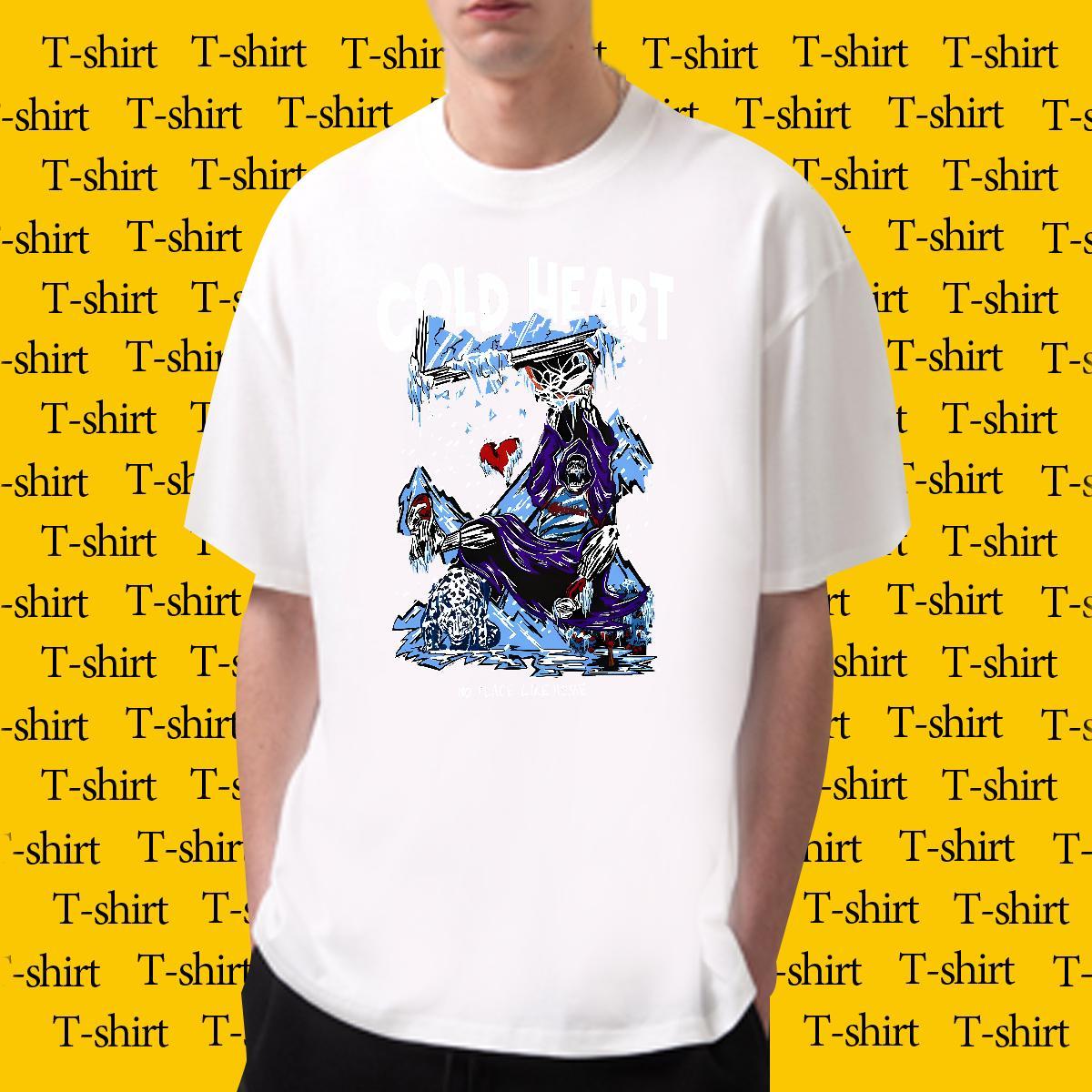 Wholesale Mens T Shirts 100% Cotton 230g skull Street Wear Customized Print Round Neck Short Sleeve Men Tshirts Casual New Tops
